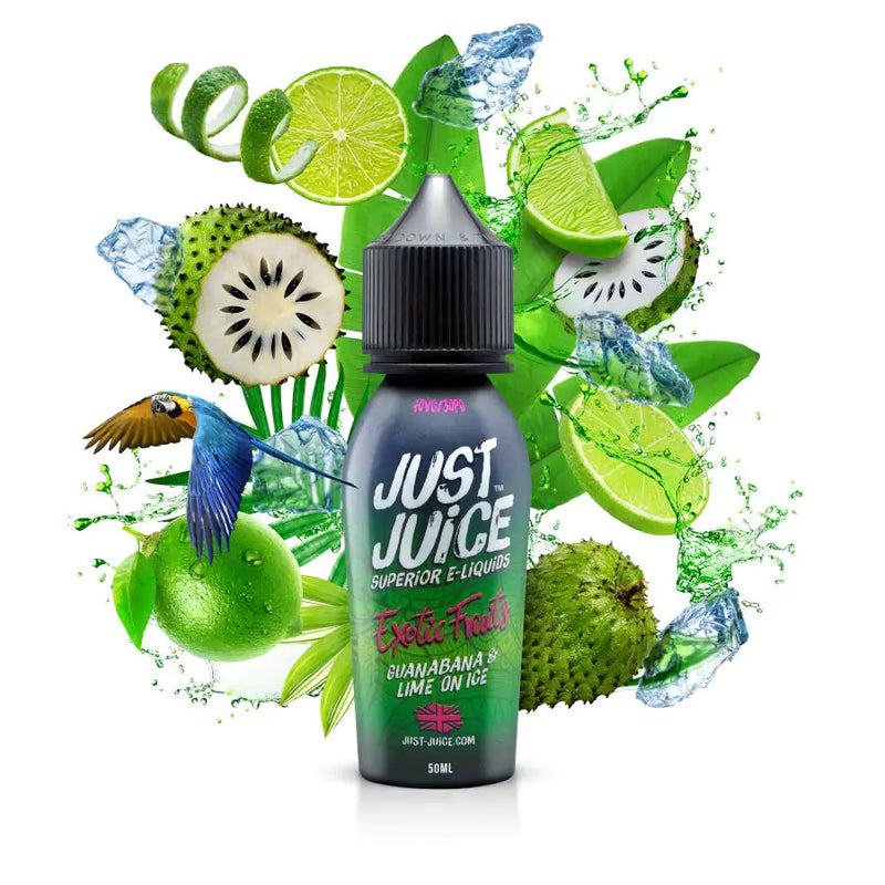 JUST JUICE GUANABANA & LIME ON ICE SHORTFILL E-LIQUID 50ML