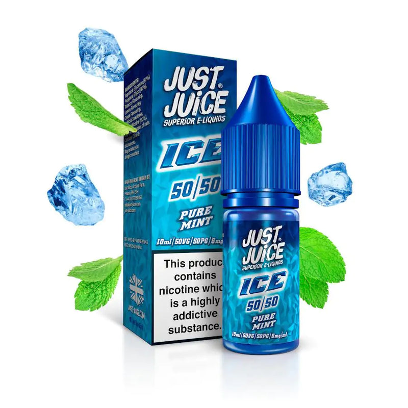 JUST JUICE PURE MINT ICE 50/50 E-LIQUID 10ML