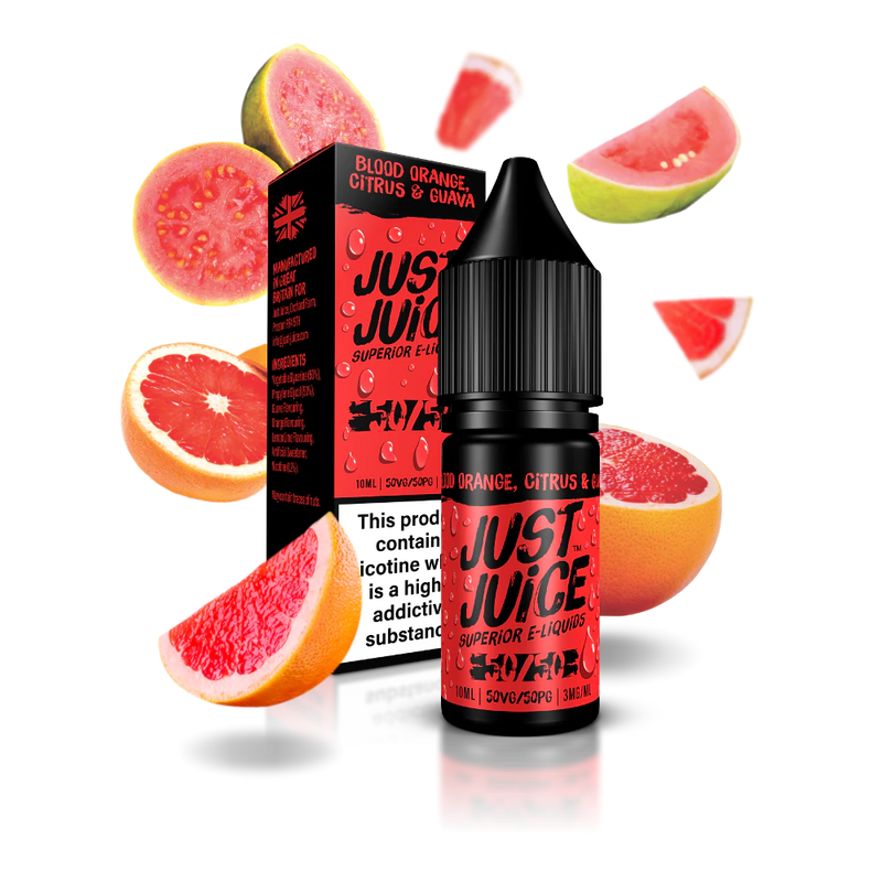 JUST JUICE BLOOD ORANGE CITRUS & GUAVA 50/50 E-LIQUID 10ML