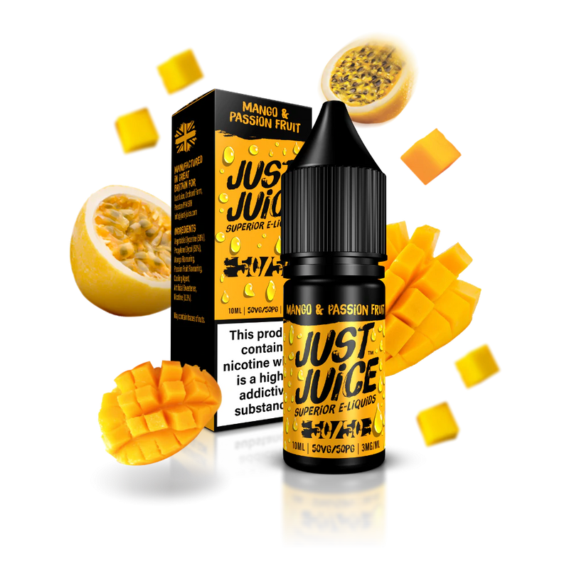 JUST JUICE MANGO & PASSION FRUIT 50/50 E-LIQUID 10ML