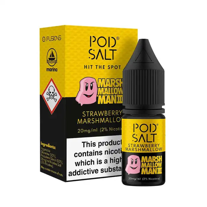 POD SALT FUSIONS MARINA MARSHMALLOW MAN 3 NIC SALT E-LIQUID 10ML