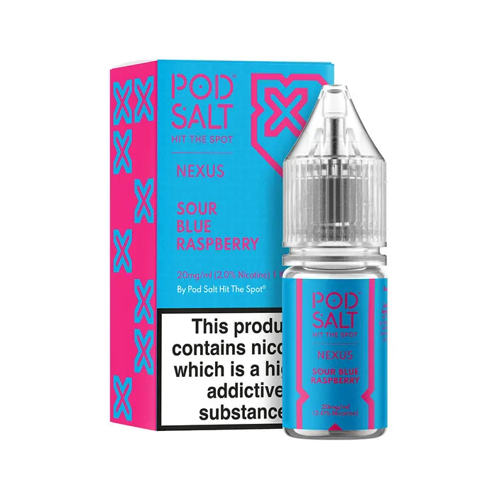 NEXUS POD SALT SOUR BLUE RASPBERRY NIC SALT E-LIQUID 10ML