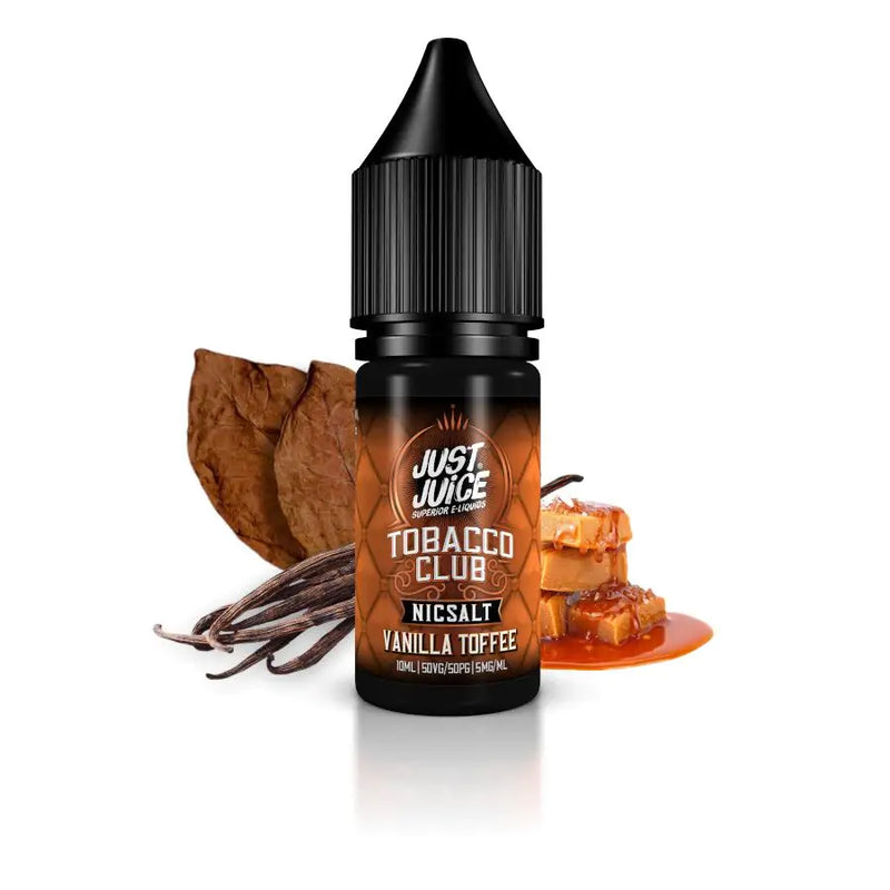 JUST JUICE VANILLA TOFFEE TOBACCO NIC SALT E-LIQUID 10ML