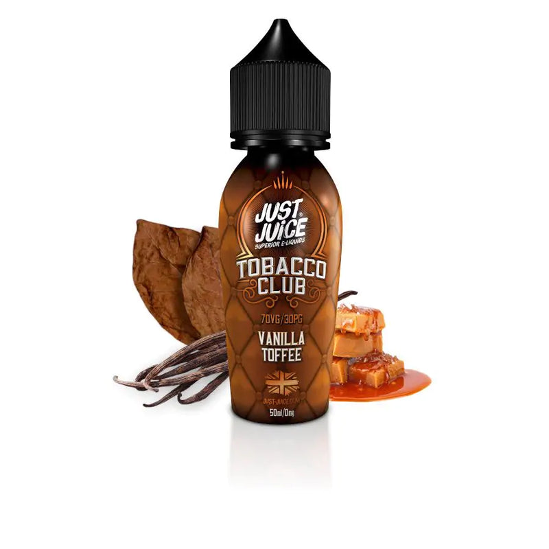 JUST JUICE VANILLA TOFFEE TOBACCO SHORTFILL E-LIQUID 50ML