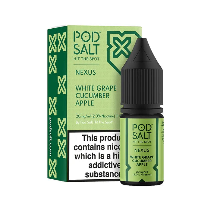 NEXUS POD SALT WHITE GRAPE CUCUMBER APPLE NIC SALT E-LIQUID 10ML